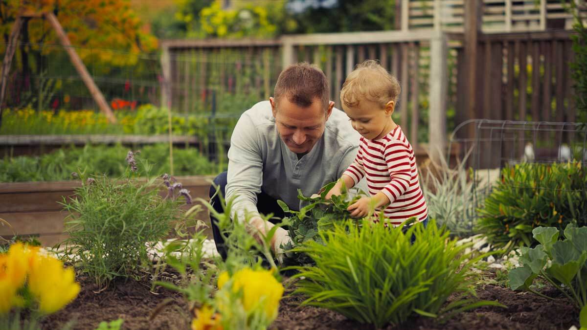 jardiner avec son enfant